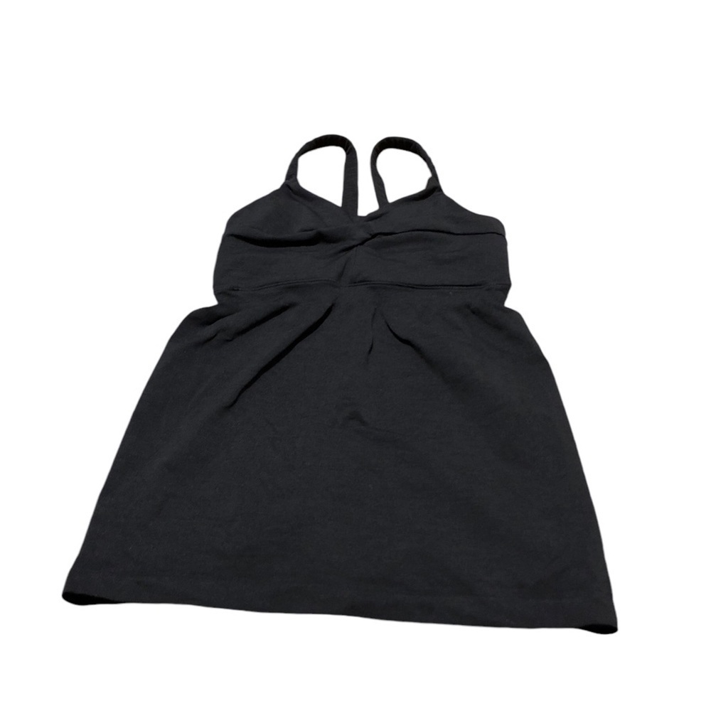 ATHLETA Black Intertwine Twist Front cross back Sports Bra Workout Tank Top